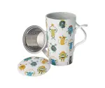 Jumbo Theebeker "Happy Monsters" met RVS Filter & Deksel – 0,4L