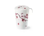 Dubbelwandige Theebeker "Cherry Blossom" met Filter – 0,35L
