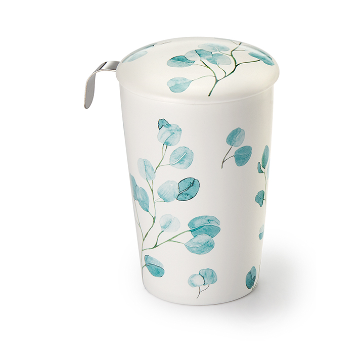 Dubbelwandige Theebeker "Eucalyptus" met Filter - 0,35L