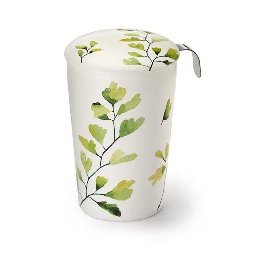 Dubbelwandige Theebeker "Ginkgo" met Filter – 0,35L