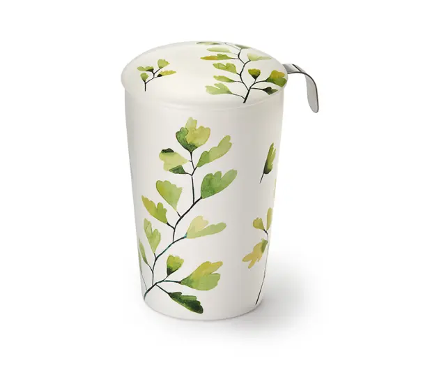 Dubbelwandige Theebeker "Ginkgo" met Filter – 0,35L