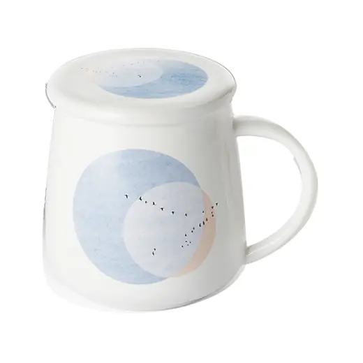 Keramische Theemok "Pure Birds Blauw" met Filter – 0,35L