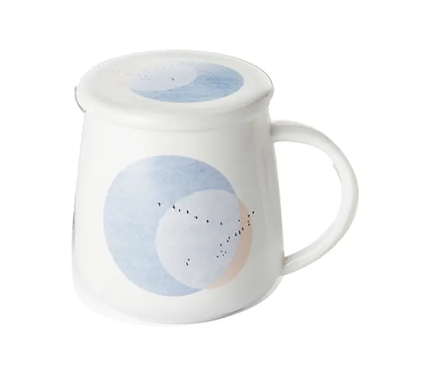 Keramische Theemok "Pure Birds Blauw" met Filter – 0,35L