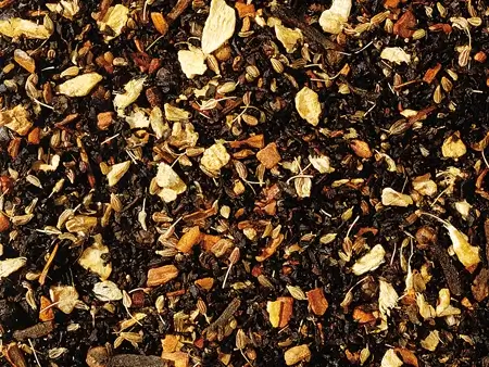 Pittige Chai kardemom - kaneel
 -
 Zwarte thee