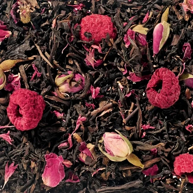 Think Pink (Framboos- Roos)
 -
 Zwarte thee
 en
 Groene thee